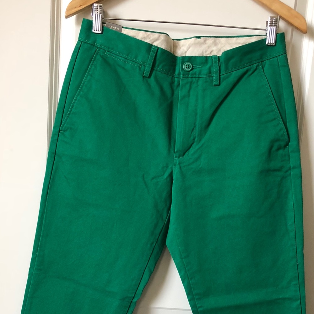 J. Crew Broken In Green Chinos